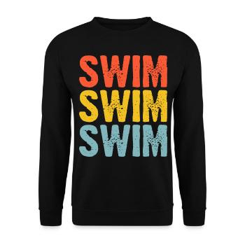 Swimming Swimmers - Unisex Sweatshirt - black - Front - Alina (178cm) & Michal (187cm)