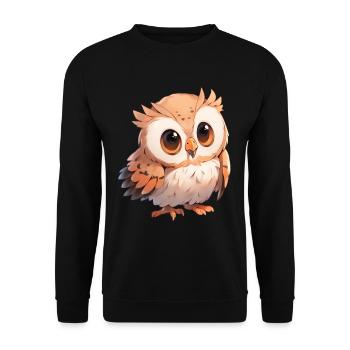 Hibou - Sweat-shirt Unisexe - noir - Devant - Alina (178cm) & Michal (187cm)