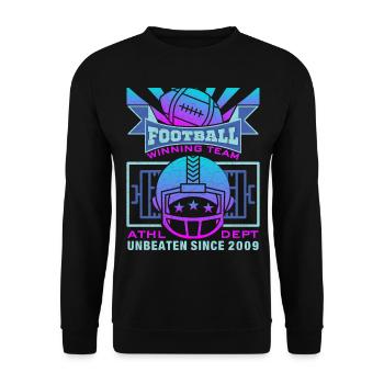 Football, American Football, mit Helm - Unisex Pullover - Schwarz - Vorne - Alina (178cm) & Michal (187cm)