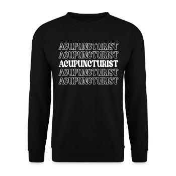 Akupunkteur TCM Traditionelle Chinesische Medizin - Unisex Pullover - Schwarz - Vorne - Alina (178cm) & Michal (187cm)