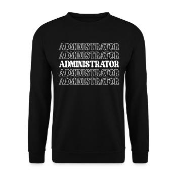 Administrator Admin Administrative Appreciation - Unisex Sweatshirt - black - Front - Alina (178cm) & Michal (187cm)