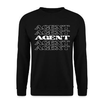 Agent Broker Operative Handler Agentur - Unisex Pullover - Schwarz - Vorne - Alina (178cm) & Michal (187cm)