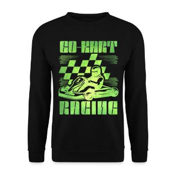 Karting, course, course de karting, pilotes de karting - Sweat-shirt Unisexe - noir - Devant - Alina (178cm) & Michal (187cm)