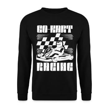Go-Kart, Course, Course de karting, Pilote de karting - Sweat-shirt Unisexe - noir - Devant - Alina (178cm) & Michal (187cm)