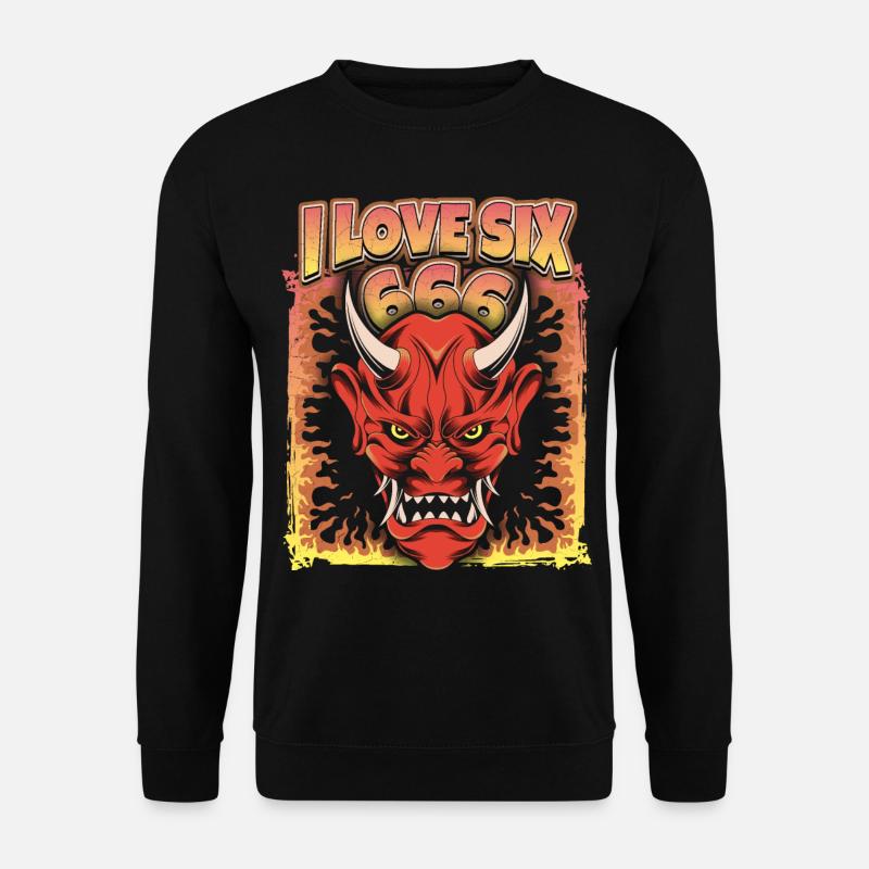 Devil-Devil, Satan Saying 666 - Unisex Sweatshirt - black