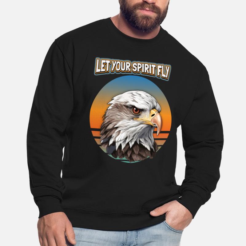 Eagle Motif, Eagle Illustration, Saying Unisex Sweatshirt