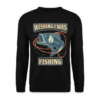 Pêche, pêche sur la rivière, dicton drôle - Sweat-shirt Unisexe - noir - Devant - Alina (178cm) & Michal (187cm)