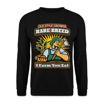 Conventional Farming, Farmer, Farmer Saying - Unisex Sweatshirt - black - Front - Alina (178cm) & Michal (187cm)