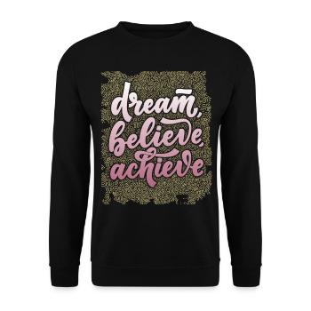 Rêve de carrière, dicton drôle, motivation - Sweat-shirt Unisexe - noir - Devant - Alina (178cm) & Michal (187cm)