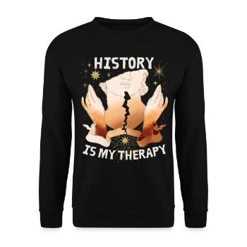 Griechische Statue, Geschichte, Antike Göttin - Unisex Pullover - Schwarz - Vorne - Alina (178cm) & Michal (187cm)