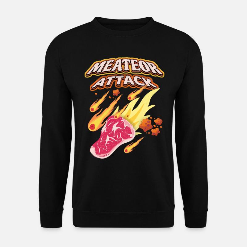 Steak, Fleisch, lustiger Spruch - Unisex Pullover - Schwarz