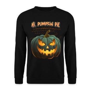 Pumpkin Pie, Pumpkin Saying, Halloween Pumpkins - Unisex Sweatshirt - black - Front - Alina (178cm) & Michal (187cm)