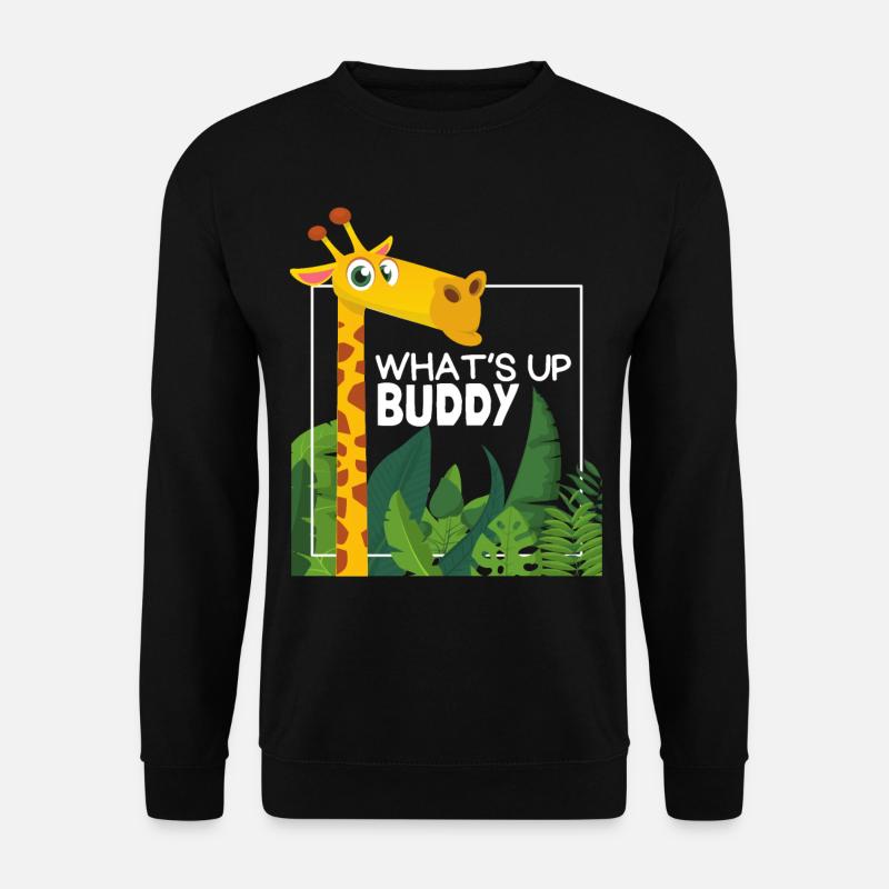 Lustige Giraffe, Comic Stil, Spruch - Unisex Pullover - Schwarz