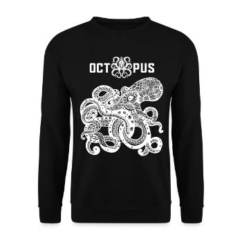 Octopus, Octopus Octopus, Octopus Illustration - Unisex Sweatshirt - black - Front - Alina (178cm) & Michal (187cm)