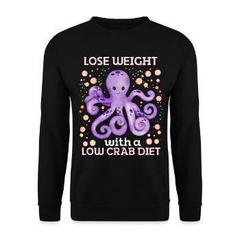 Cartoon Squid, Octopus Octopus, Octopus Joke - Unisex Sweatshirt - black - Front - Alina (178cm) & Michal (187cm)