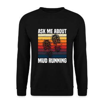 Schlammlauf - Unisex Pullover - Schwarz - Vorne - Alina (178cm) & Michal (187cm)