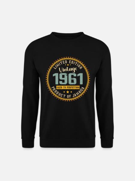 Vintage 1961 verjaardagscadeau 1961 - Uniseks sweater - zwart