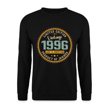 Vintage 1996 Birthday Gift 1996 - Unisex Sweatshirt - black - Front - Alina (178cm) & Michal (187cm)