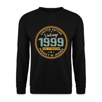 Vintage 1999 Birthday Gift 1999 - Unisex Sweatshirt - black - Front - Alina (178cm) & Michal (187cm)