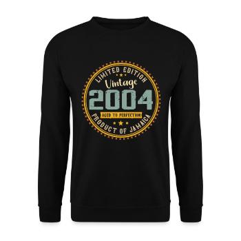 Vintage 2004 Birthday Gift 2004 - Unisex Sweatshirt - black - Front - Alina (178cm) & Michal (187cm)