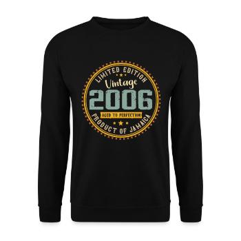 Vintage 2006 Cadeau D’anniversaire 2006 - Sweat-shirt Unisexe - noir - Devant - Alina (178cm) & Michal (187cm)