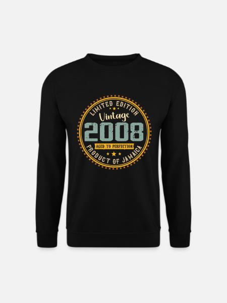 Jahrgang 2008 Geburtstagsgeschenk 2008 - Unisex Pullover - Schwarz