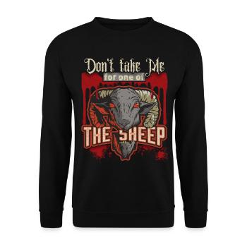 Tête de mouton d’horreur de dessin animé, film d’horreur de mouton disant - Sweat-shirt Unisexe - noir - Devant - Alina (178cm) & Michal (187cm)