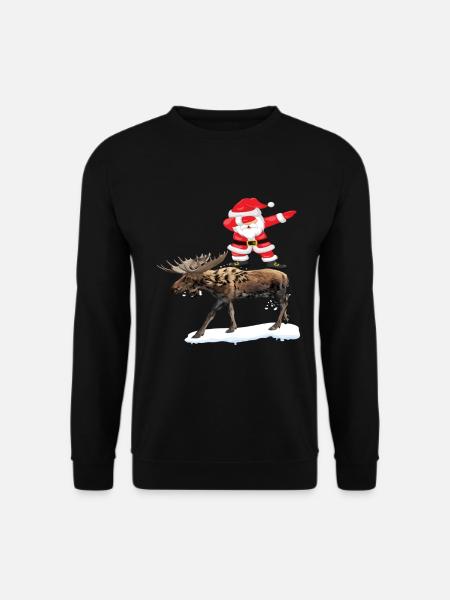 Weihnachtsmann Rentier - Unisex Pullover - Schwarz