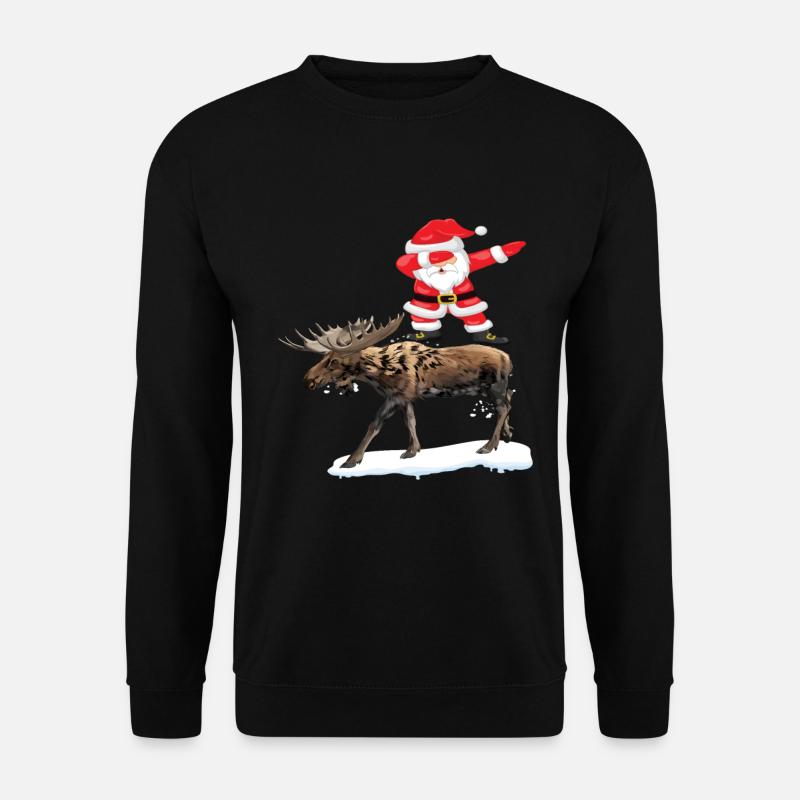 Weihnachtsmann Rentier - Unisex Pullover - Schwarz