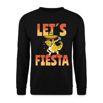 Let's Fiesta Taco Dino - Unisex Sweatshirt - black - Front - Alina (178cm) & Michal (187cm)