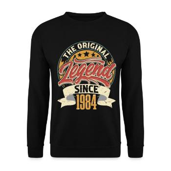 40e anniversaire 1984 millésime millésime - Sweat-shirt Unisexe - noir - Devant - Alina (178cm) & Michal (187cm)