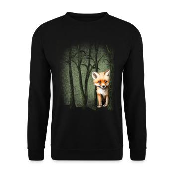 Forest Animals Fox Experience Nature for Nature Lovers - Unisex Sweatshirt - black - Front - Alina (178cm) & Michal (187cm)