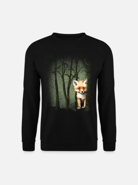 Waldtiere Fuchs Natur erleben für Naturfreunde - Unisex Pullover - Schwarz