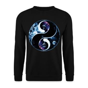Yin Yang - Unisex Pullover - Schwarz - Vorne - Alina (178cm) & Michal (187cm)