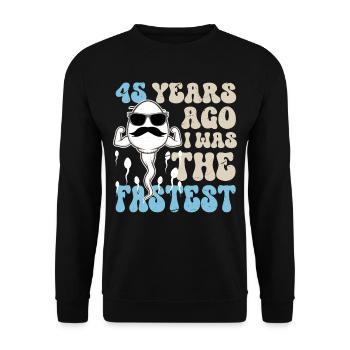 45e anniversaire drôle cadeau - Sweat-shirt Unisexe - noir - Devant - Alina (178cm) & Michal (187cm)