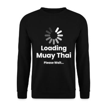 Chargement Muay Thai Veuillez patienter - Sweat-shirt Unisexe - noir - Devant - Alina (178cm) & Michal (187cm)