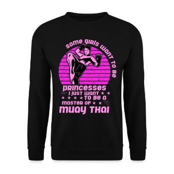 Certaines filles veulent être des princesses, je veux juste être - Sweat-shirt Unisexe - noir - Devant - Alina (178cm) & Michal (187cm)