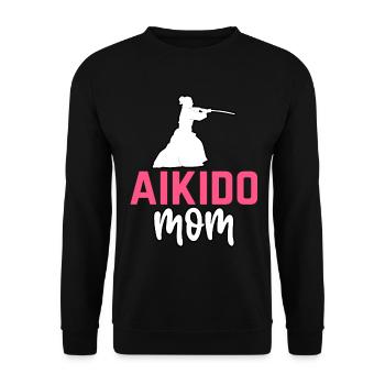 Aikido Mama - Unisex Pullover - Schwarz - Vorne - Alina (178cm) & Michal (187cm)