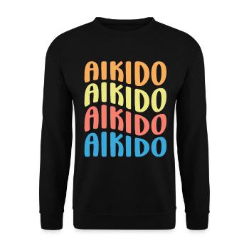 Aikido - Unisex Pullover - Schwarz - Vorne - Alina (178cm) & Michal (187cm)