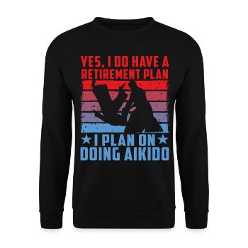 Ja, ich habe einen Altersvorsorgeplan, den ich plane - Unisex Pullover - Schwarz - Vorne - Alina (178cm) & Michal (187cm)