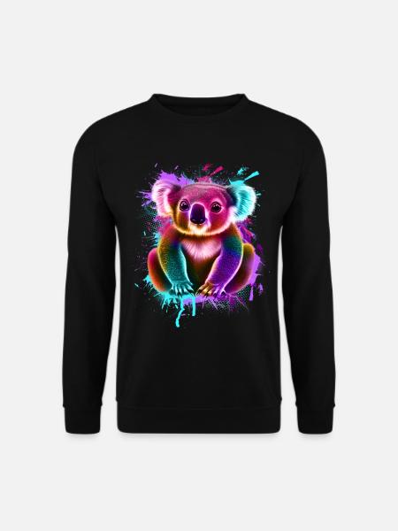 Koala Graffiti Bunt - Unisex Pullover - Schwarz