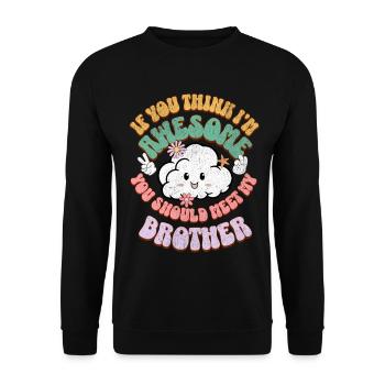 Sibling Brother - Unisex Sweatshirt - black - Front - Alina (178cm) & Michal (187cm)