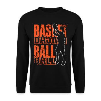 Basketball Basketballer - Unisex Pullover - Schwarz - Vorne - Alina (178cm) & Michal (187cm)