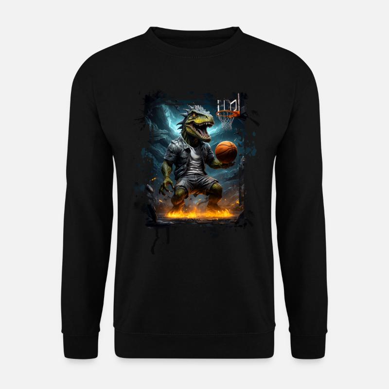 Basketball T Rex - Unisex Pullover - Schwarz