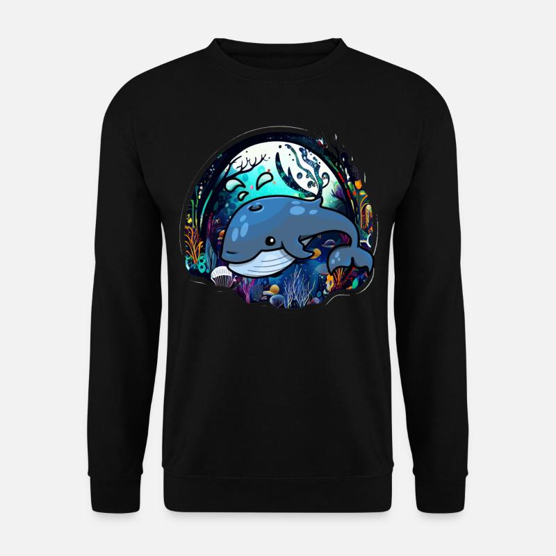 Blauwal - Unisex Pullover - Schwarz