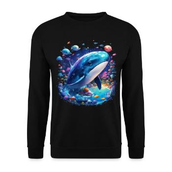 Blauwal - Unisex Pullover - Schwarz - Vorne - Alina (178cm) & Michal (187cm)