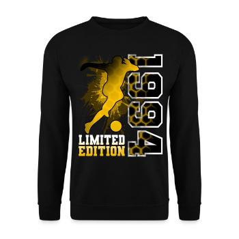 1994 Year of birth Birthday Football - Unisex Sweatshirt - black - Front - Alina (178cm) & Michal (187cm)