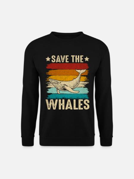 Save the Whales - Unisex Sweatshirt - black