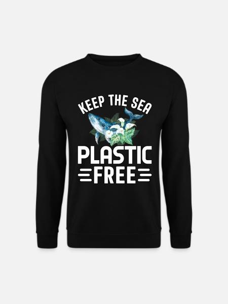 Keep the sea plastic free - Unisex Sweatshirt - black