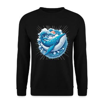 Blauwal - Unisex Pullover - Schwarz - Vorne - Alina (178cm) & Michal (187cm)